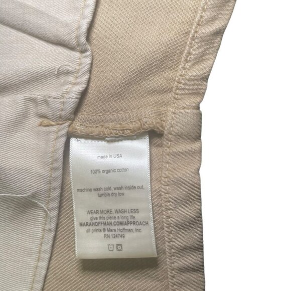 Mara Hoffman Amal Crop Top Sand Size 16 NWT Organic Cotton - Picture 2 of 5